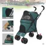 Lightweight Folding Pet Stroller for Pets - Image 3