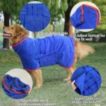 Drying Dog Coat - Adjustable Towel Robe for Dogs - Image 3