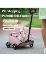 Lightweight Foldable Pet Stroller with Seat Belt for Pets - Image 5