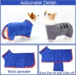 Drying Dog Coat - Adjustable Towel Robe for Dogs - Image 6