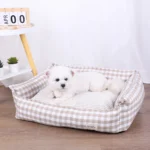 Plaid Dog Bed for Small Dogs - Image 2