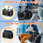 Expandable Airline Approved Pet Carrier with Locking Zipper - Image 5