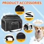 Expandable Airline Approved Pet Carrier with Locking Zipper - Image 3