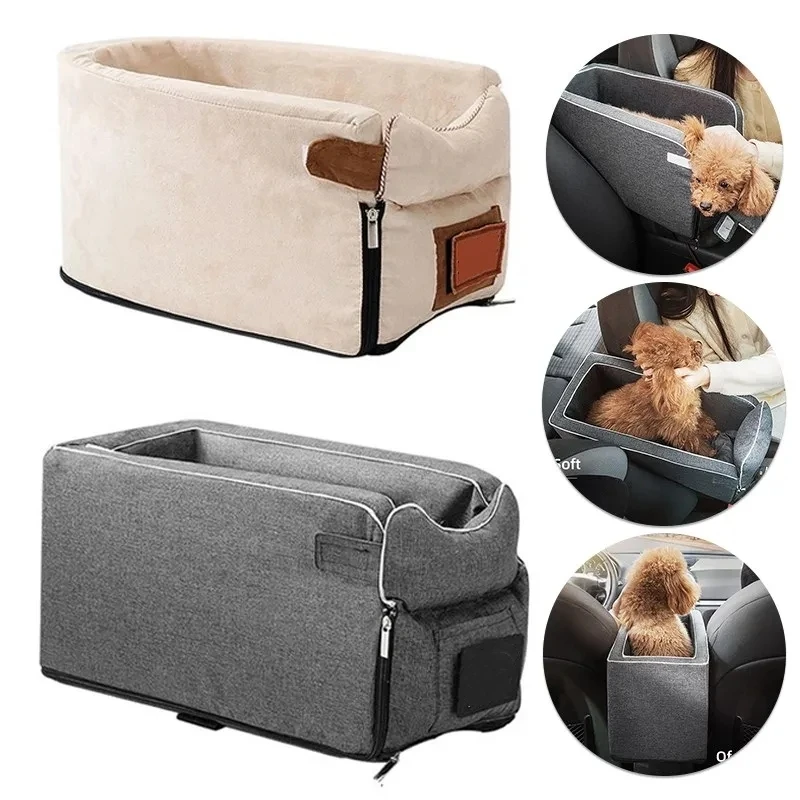 kf-Sd9bf3925b79c4690b1d0401729f0dd3bo-Car-Central-Dog-Seat-Bed-Portable-Small-Dogs-and-Cats-CarrierSafety-Travel-Bag-Accessories-dropshipping-no Car Central Dog Seat Bed - Image 1
