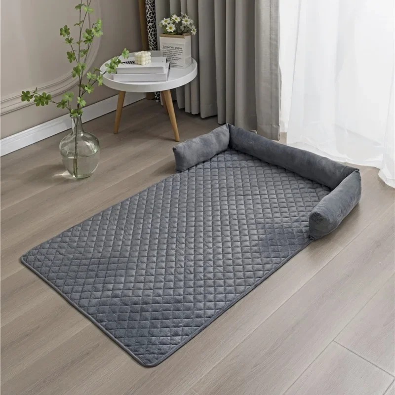 kf-Se5659353cbb04ce283498fa86224ccd6K-Velvet-Pet-Dog-Bed-Sofa-Blanket-For-Medium-Large-Dogs-Removable-Washable-Mat-Warm-Kennel-Pet Velvet Pet Dog Bed Sofa Blanket - Image 1