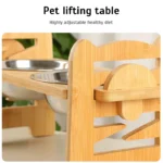 Stainless Steel Elevated Dog Bowls with Rack - Image 4