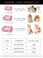 Plaid Dog Bed for Small Dogs - Image 6