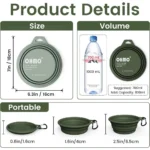 Silicone Travel Dog Bowl With Steel Rim - Image 4