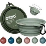 Silicone Travel Dog Bowl With Steel Rim