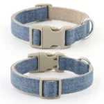 Adjustable Cotton Hemp Dog Collar & Leash Set - Image 2