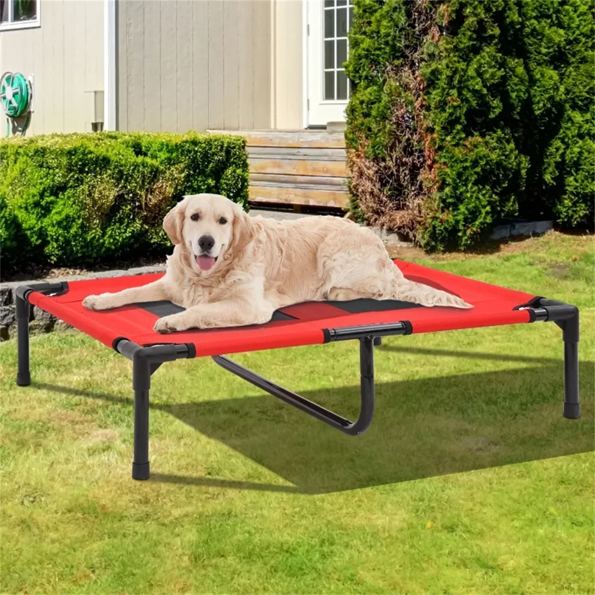 kf-S26717a20d496477c8de9129b3b5247fbj Moisture Proof Elevated Dog Bed with Steel Frame - Image 1