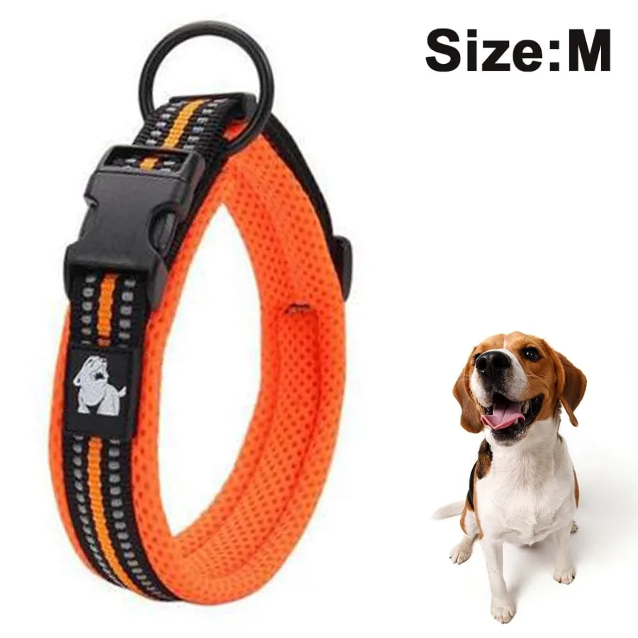 kf-S311b96642d0a42be86f0293927a1a662G Waterproof Reflective Adjustable Soft Collar with Reflective Cloth - Orange - Image 1