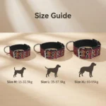 Bohemian Dog Collar Ethnic Print Military Grade D-Ring for Large Dogs - Image 6