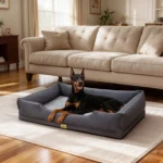 M-3XL Rectangular Orthopedic Dog Sofa Bed with Washable Cover