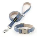 Adjustable Cotton Hemp Dog Collar & Leash Set
