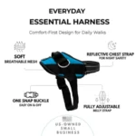 Essential No-Pull Dog Harness with 3 Leash Clips - Image 3