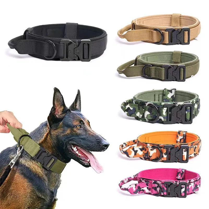 kf-Se91199e24b5b41d09609a97e10878b55A Anti-Puck Tactical Outdoor Dog Collar with Heavy Duty Buckle - Image 1