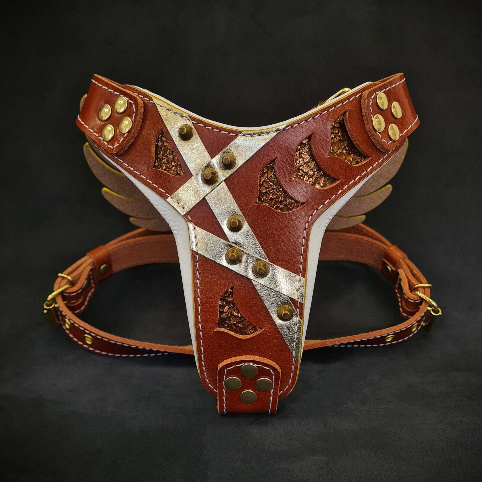 HERMES3.jpg The "Hermeses" leather harness - Small to Medium Size - Image 1