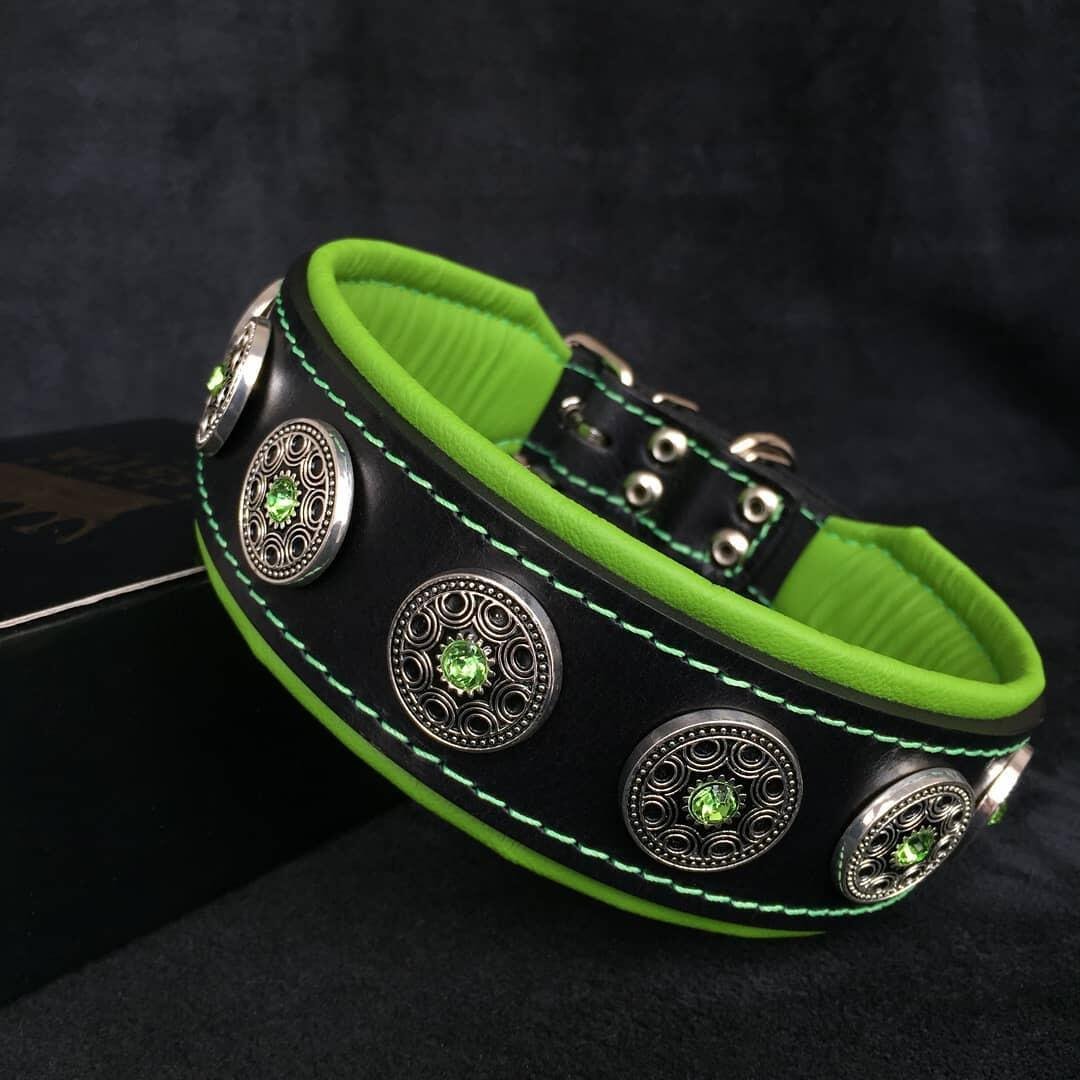 bijou-collar-black-green-966544.jpg "Bijou" collar black & green - Image 1