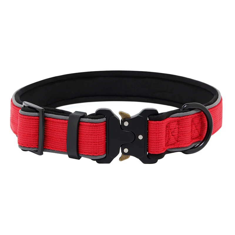 kf-S5d0e9937174748e795d7128da508e7acw Crimson Red Ultralight Dog Collar - Image 1