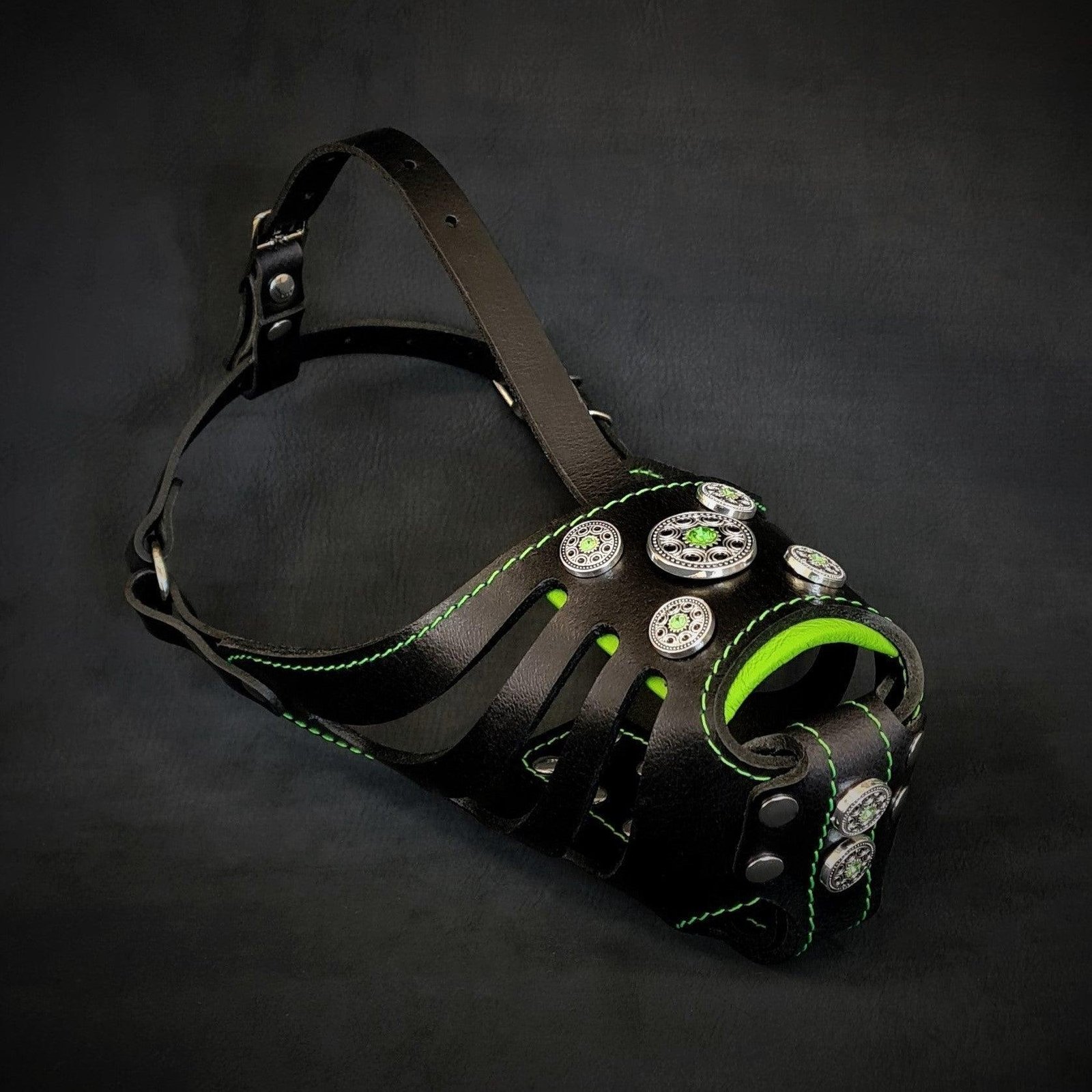 the-bijou-basket-muzzle-black-green-733901.jpg The ''Bijou'' Basket Muzzle Black & Green - Image 1
