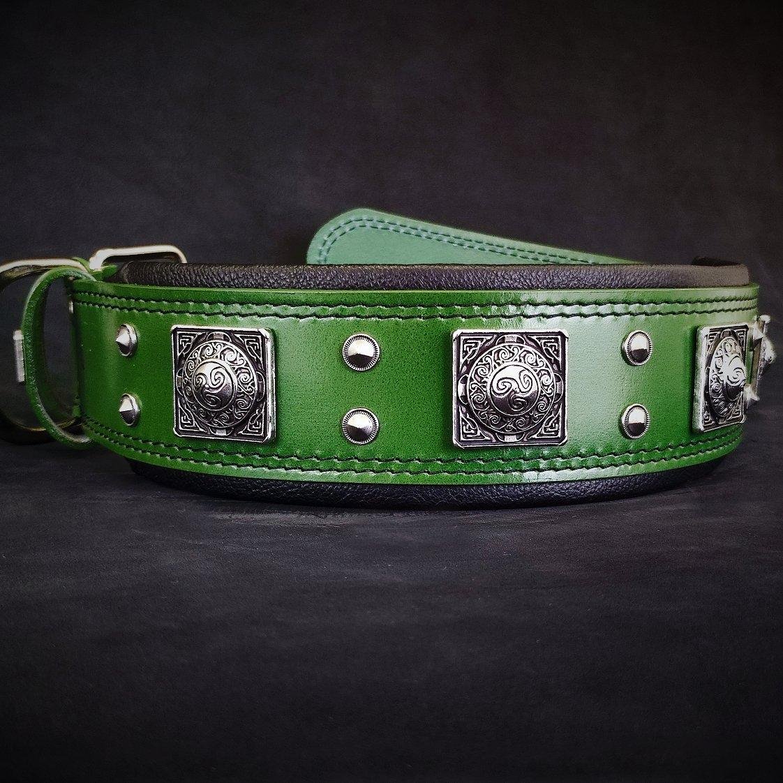 the-eros-collar-25-inch-wide-green-587561.jpg The "Eros" collar 2.5 inch wide Green - Image 1