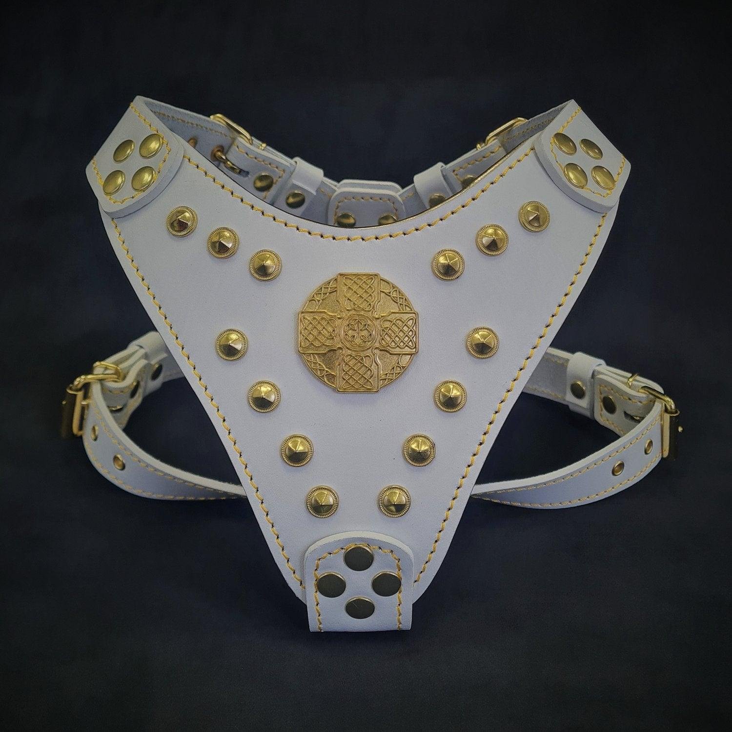 the-maximus-harness-white-gold-small-to-medium-size-739579.jpg The ''Maximus'' harness White & Gold Small to Medium Size - Image 1