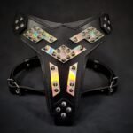 The ''Midas'' leather dog harness silver