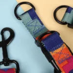 Adjustable Dog Harness, Collar & Leash Set with Colorful Patchwork Design - Image 6