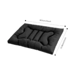 Chew-Resistant Dog Bed with Waterproof Washable Cover (Black, L-35*22in) - Image 3