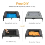 L-2XL Elevated Cooling Dog Bed with Breathable Mesh & Removable Bolster - Image 5