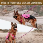 Tactical Dog Harness Collar Leash Set Military Training Pet Vest with Pouches Flags Durable Collars for Big Dogs German Shepherd - Image 5