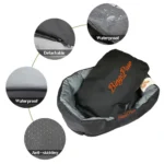 All-Season Dog Bed with Removable Cushion & Oxford Cover - Image 4