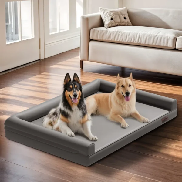 Extra Large Orthopedic Dog Bed with Waterproof Microfiber Leather Cover