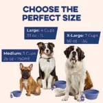 Collapsible Silicone Dog Water Bowl with Reinforced Rim & Carabiner Clip - Image 4