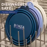 Collapsible Silicone Dog Water Bowl with Reinforced Rim & Carabiner Clip - Image 6