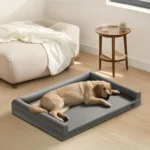 Orthopedic Dog Bed with Bolster Support & Microfiber Leather Cover - Image 2